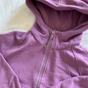 Lululemon Wisteria Purple Scuba 1/2 Zip cropped Hoodie